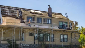 roofing works at detached family house